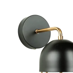 Wandleuchten|Küchenlampen*Easylight Wandleuchte Schwarz Gold E14 Metall Loft Design QUINN