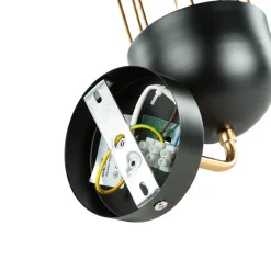 Wandleuchten|Küchenlampen*Easylight Wandleuchte Schwarz Gold E14 Metall Loft Design QUINN