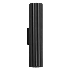 Flurlampen|Wohnzimmerlampen*Sollux Wandleuchte Schwarz H: 30 cm GU10 2-flammig Aluminium Up Down