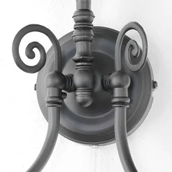 Searchlight Wandleuchte schwarz Jugendstil 2-flmg.< Wandleuchten|Jugendstil Lampen