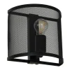 Wandleuchten|Flurlampen*Luminex Wandleuchte Schwarz Metall Mesh Schirm Modern E27