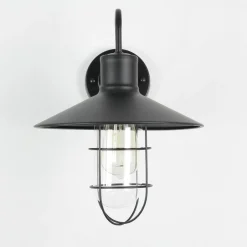 Wandleuchten|Flurlampen*Easylight Wandleuchte Schwarz Metall E27 innen Vintage