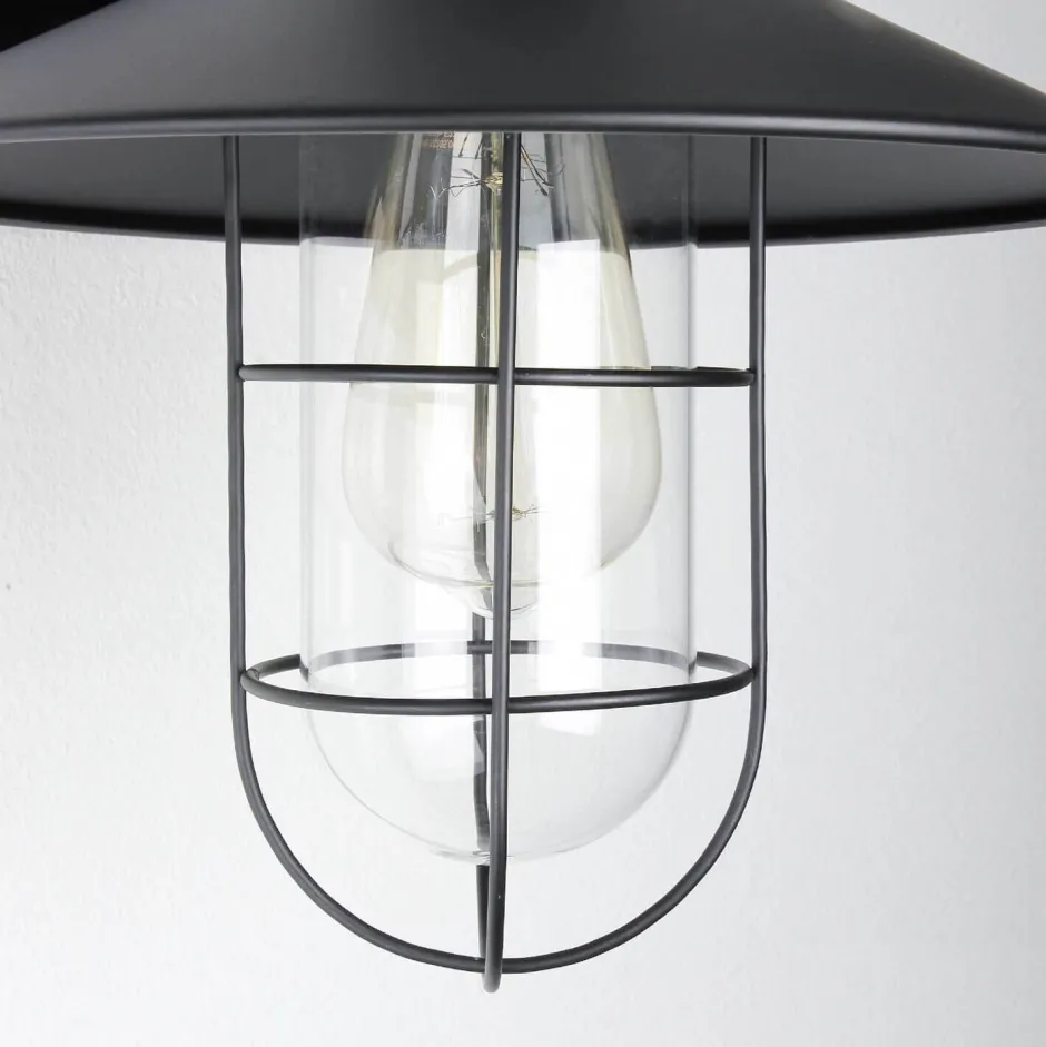 Wandleuchten|Flurlampen*Easylight Wandleuchte Schwarz Metall E27 innen Vintage