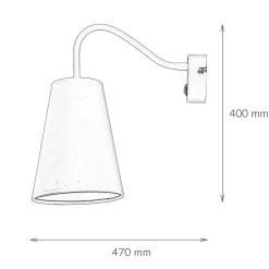 TK Lighting Wandleuchte Schwarz mit Schalter Metall Ø13cm< Wandleuchten|Küchenlampen