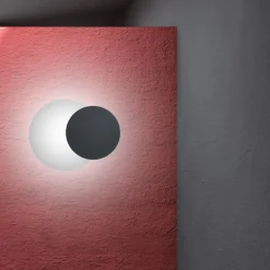 Wandleuchten|Flurlampen*Emibig Wandleuchte Schwarz rund G9 indirekte Beleuchtung