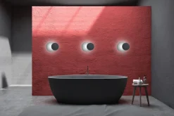 Wandleuchten|Flurlampen*Emibig Wandleuchte Schwarz rund G9 indirekte Beleuchtung