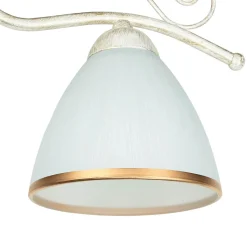 Wandleuchten|Küchenlampen*Lamkur Wandleuchte Shabby Jugendstil Metall Lampe Glas