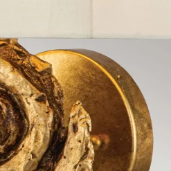 Flurlampen|Wohnzimmerlampen*Elstead Wandleuchte Stoff 31,8 cm hoch in Blattgold Weiß