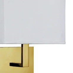 Searchlight Wandleuchte Stoff Metall blendarm H:26 cm mit Schalter< Wohnzimmerlampen|Stofflampen