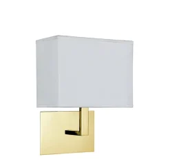 Searchlight Wandleuchte Stoff Metall blendarm H:26 cm mit Schalter< Wohnzimmerlampen|Stofflampen