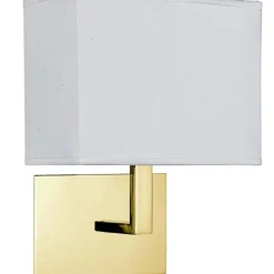 Searchlight Wandleuchte Stoff Metall blendarm H:26 cm mit Schalter< Wohnzimmerlampen|Stofflampen