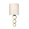 Elstead Wandleuchte Stoff Metall in Creme Messing Modern E27< Wandleuchten|Flurlampen
