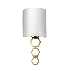 Elstead Wandleuchte Stoff Metall in Creme Messing Modern E27< Wandleuchten|Flurlampen