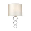 Wandleuchten|Flurlampen*Elstead Wandleuchte Stoff Metall in Creme Chrom Modern TADES