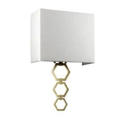 Wandleuchten|Flurlampen*Elstead Wandleuchte Stoff Schirm Up Down Creme Messing