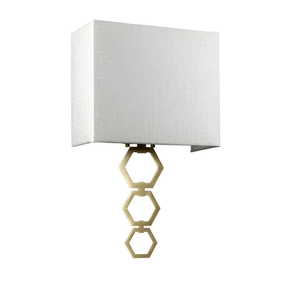 Wandleuchten|Flurlampen*Elstead Wandleuchte Stoff Schirm Up Down Creme Messing