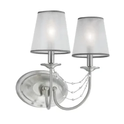 Elstead Wandleuchte Stoffschirm Metall 2x E14 Schlafzimmer Flur< Wandleuchten|Wohnzimmerlampen