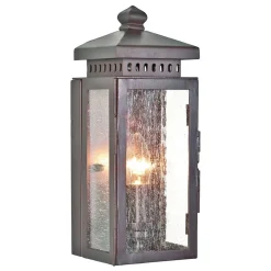 Außenleuchten Antik|Außenwandleuchten*Elstead Wandleuchte STRATFORD Braun Aluminium IP43 Vintage