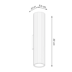Flurlampen|Wohnzimmerlampen*Sollux Wandleuchte Up Down Aluminium H: 30 cm Grün GU10 2-flammig