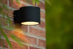 Außenwandleuchten|Fassadenstrahler* Wandleuchte Up Down Aluminium Schwarz IP54 G9 Balkon