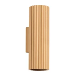 Flurlampen|Wohnzimmerlampen*Sollux Wandleuchte Up Down H: 20 cm in Gold GU10 2-flammig Aluminium