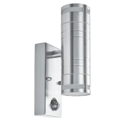 Searchlight Wandleuchte Up Down IP44 Außen Bewegungsmelder Stahl< Metall Lampen|Fassadenstrahler