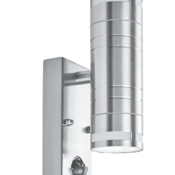 Searchlight Wandleuchte Up Down IP44 Außen Bewegungsmelder Stahl< Metall Lampen|Fassadenstrahler