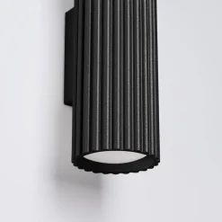 Sollux Wandleuchte Up Down klein H: 20 cm Schwarz 2x GU10 Aluminium< Flurlampen|Wohnzimmerlampen