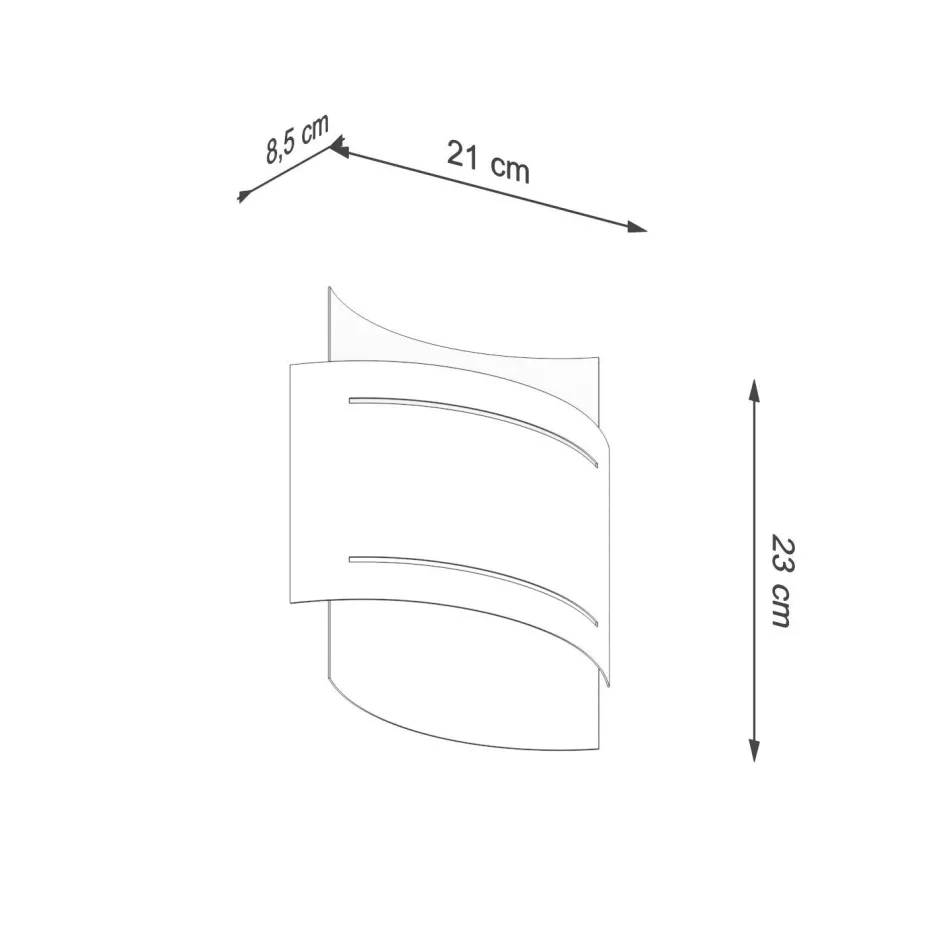 Wohnzimmerlampen|Moderne Lampen*Sollux Wandleuchte Up Down Weiß 23 cm Metall Lichtmuster