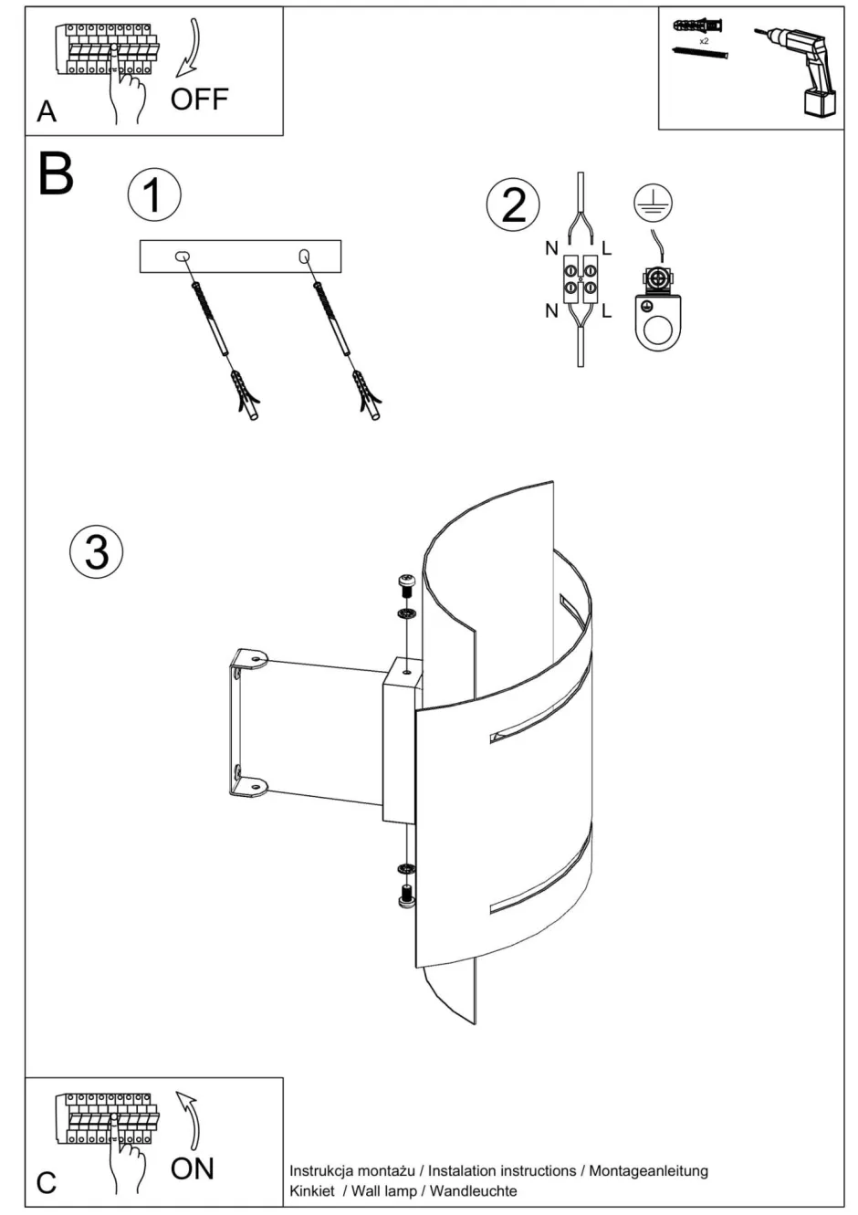 Wohnzimmerlampen|Moderne Lampen*Sollux Wandleuchte Up Down Weiß 23 cm Metall Lichtmuster