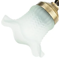 Giovanni Battista Wandleuchte verstellbar Echt-Messing Glas E14< Metall Lampen|Messinglampen