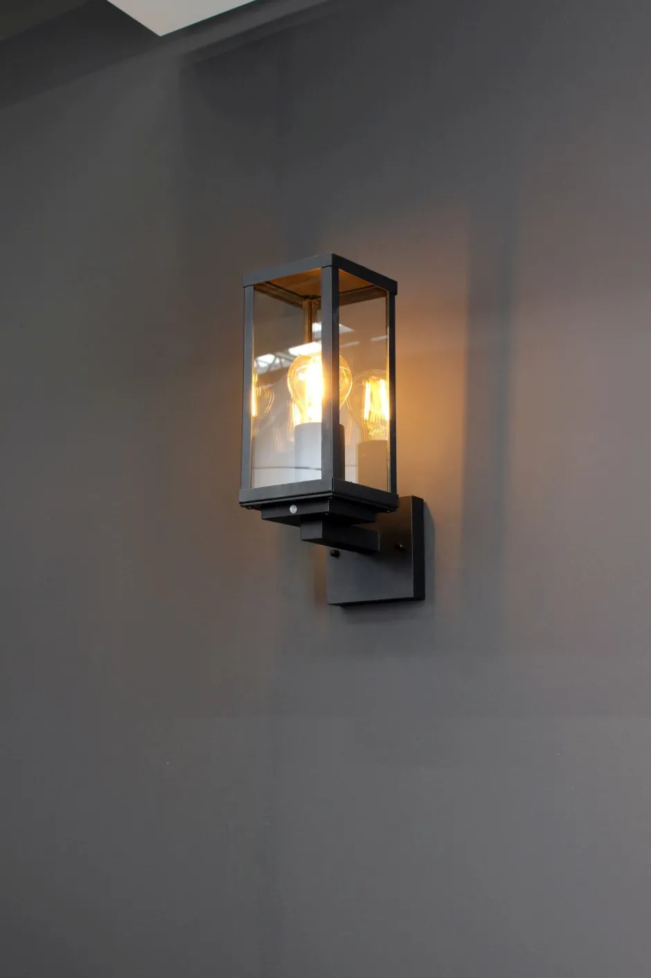 Metall Lampen|Vintage Lampen*Eco-Light Wandleuchte Vintage Aluminium Schwarz H:32 cm IP44 E27