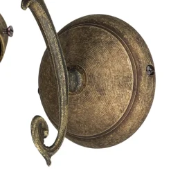 Metall Lampen|Messinglampen*Giovanni Battista Wandleuchte Weiß Glasschirm Vintage Ricciolo