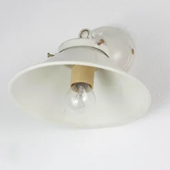 Giovanni Battista Wandleuchte Weiß Gold Shabby Chic aus Messing< Wohnzimmerlampen|Metall Lampen