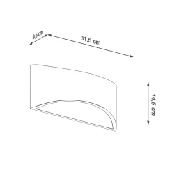 Wandleuchten|Flurlampen*Sollux Wandleuchte Weiß Keramik 31,5 cm Up Down bemalbar G9