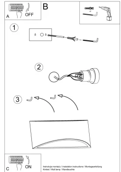 Wandleuchten|Flurlampen*Sollux Wandleuchte Weiß Keramik 31,5 cm Up Down bemalbar G9
