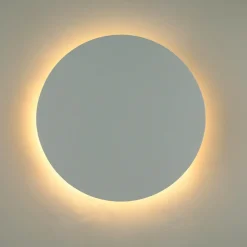 Moderne Lampen|Küchenlampen*TK Lighting Wandleuchte Weiß Metall Ø 40 cm rund flach Modern