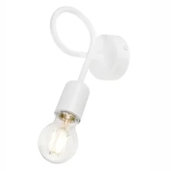 Wandleuchten|Küchenlampen*Lamkur Wandleuchte Weiß Modern Metall Lampe