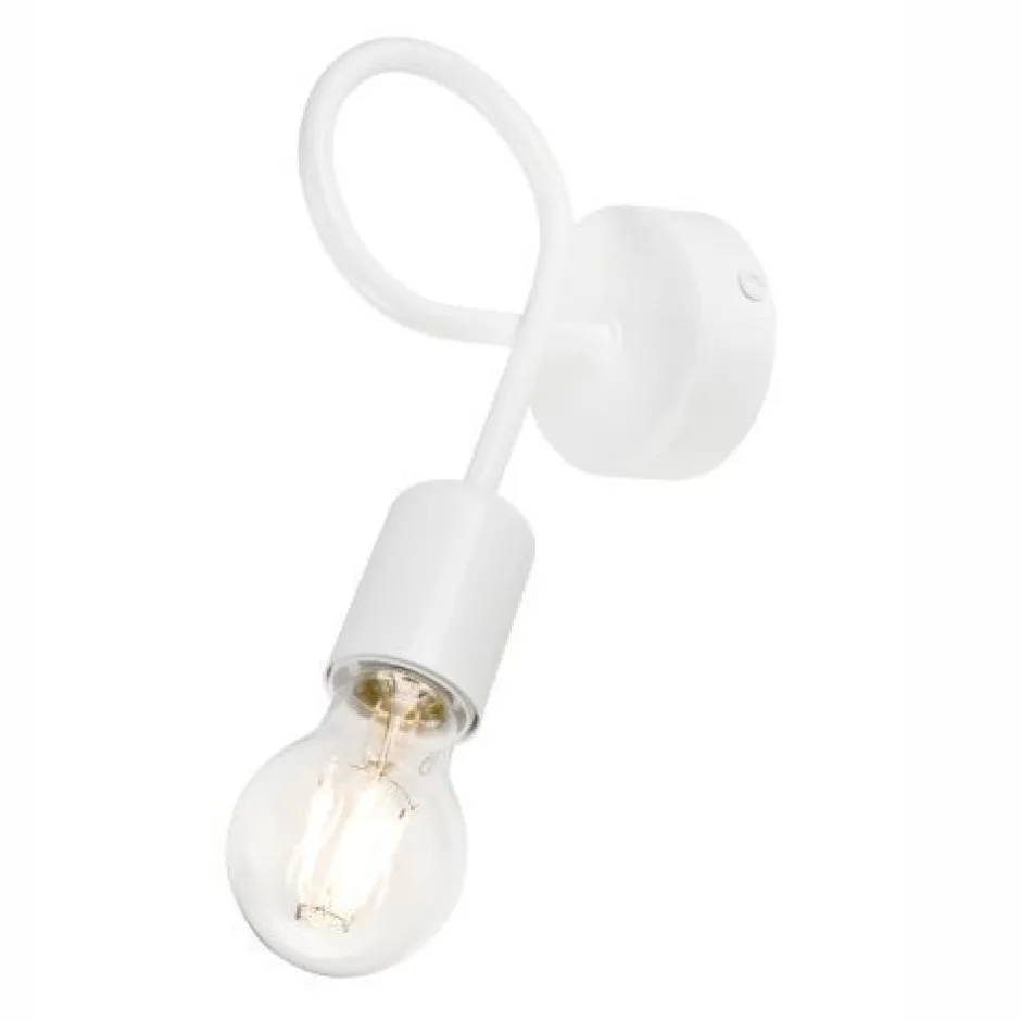 Wandleuchten|Küchenlampen*Lamkur Wandleuchte Weiß Modern Metall Lampe