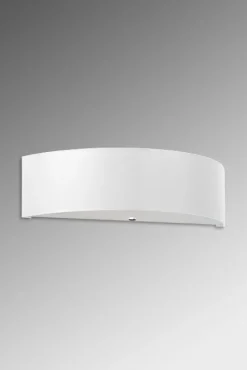 Wohnzimmerlampen|Stofflampen*Sollux Wandleuchte Weiß Stoff Glas 45 cm Up Down Modern 2x E27