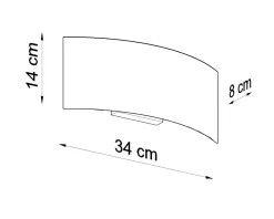 Sollux Wandleuchte Weiß Up Down 34 cm breit Metall 2x G9< Wandleuchten