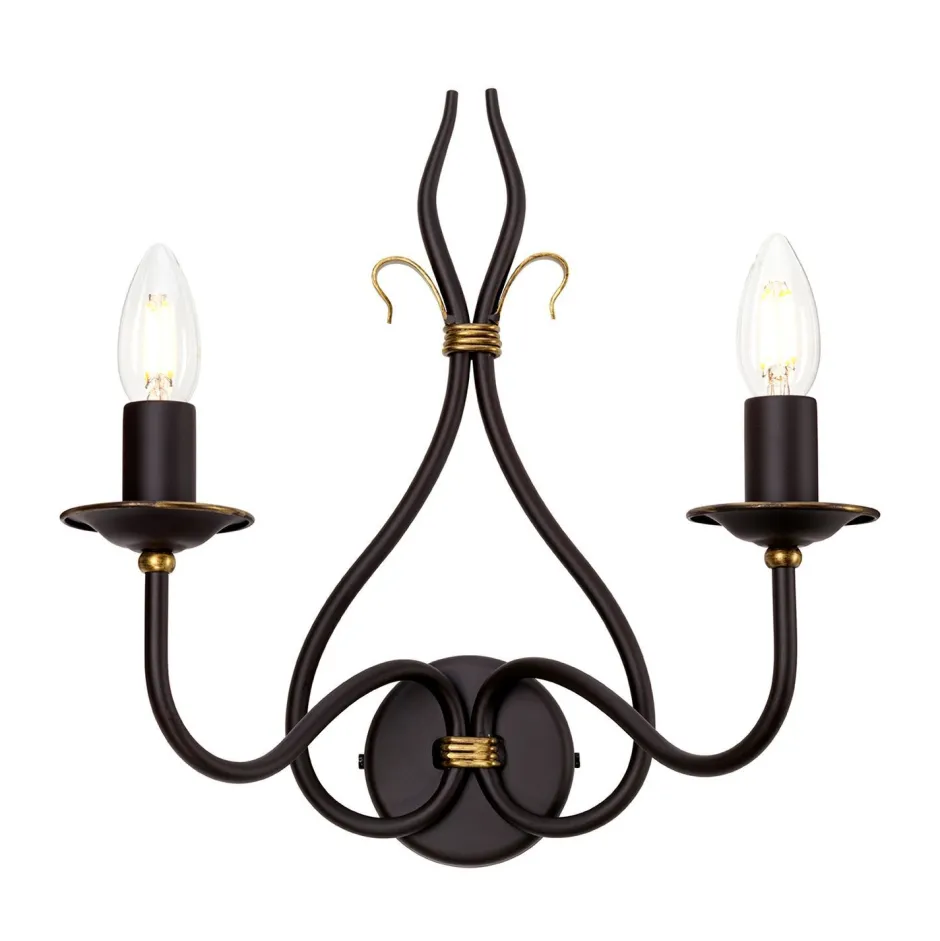 Wandleuchten|Rustikale Lampen*Elstead Wandleuchter CANDELA 15 B:17cm Rostbraun Lampe