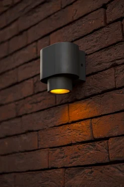 Eco-Light Wandspot Anthrazit Aluminium H:10 cm IP44 GU10 flexibel< Metall Lampen|Moderne Außenleuchten