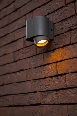 Eco-Light Wandspot Anthrazit Aluminium H:10 cm IP44 GU10 flexibel< Metall Lampen|Moderne Außenleuchten