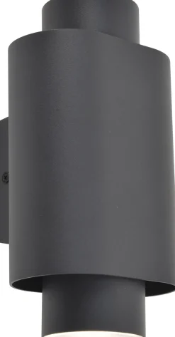 Metall Lampen|Moderne Außenleuchten*Eco-Light Wandspot Anthrazit Up Down H:20 cm IP44 GU10 flexibel