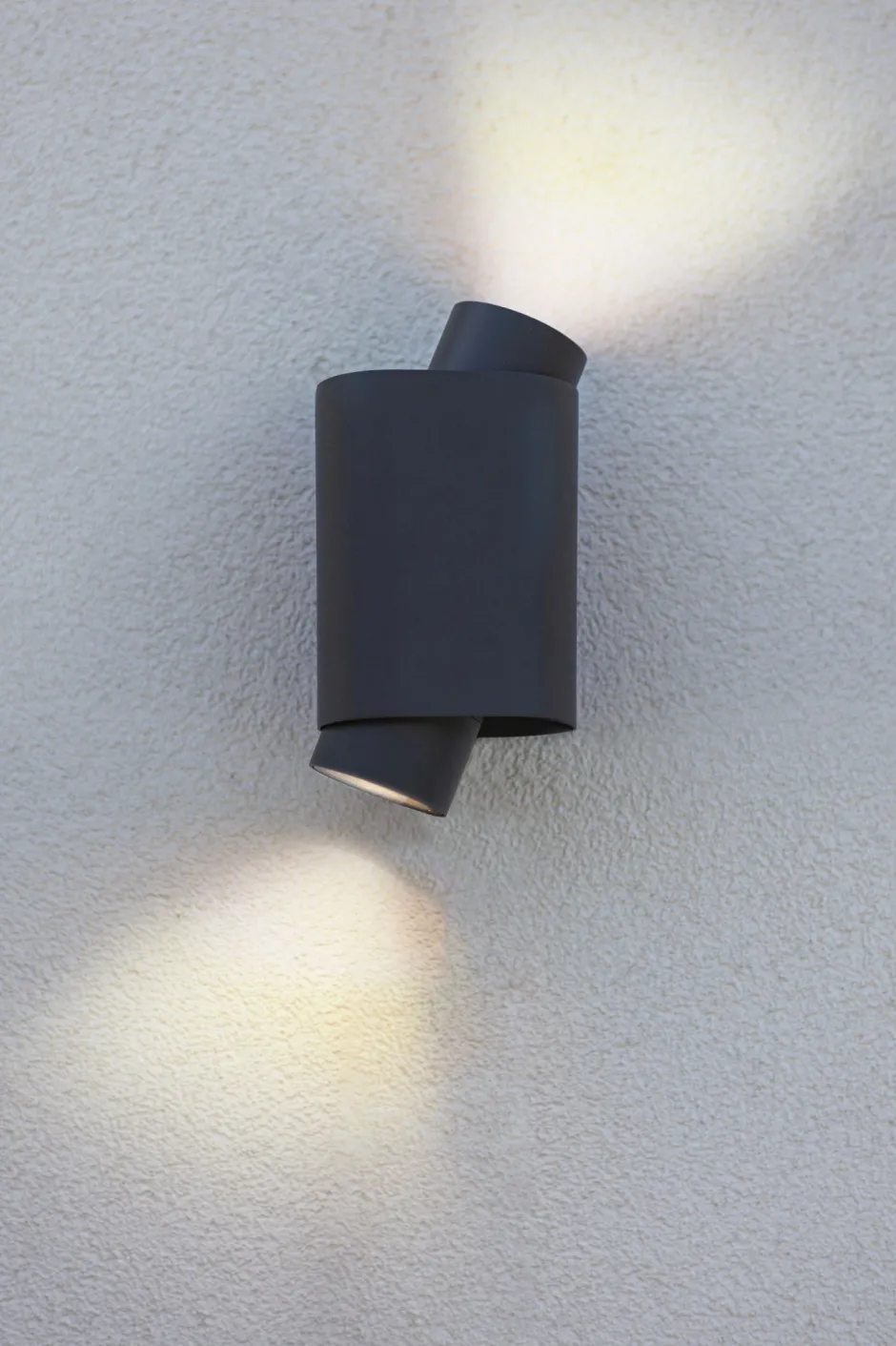 Metall Lampen|Moderne Außenleuchten*Eco-Light Wandspot Anthrazit Up Down H:20 cm IP44 GU10 flexibel