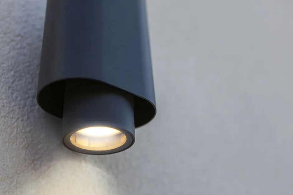 Metall Lampen|Moderne Außenleuchten*Eco-Light Wandspot Anthrazit Up Down H:20 cm IP44 GU10 flexibel