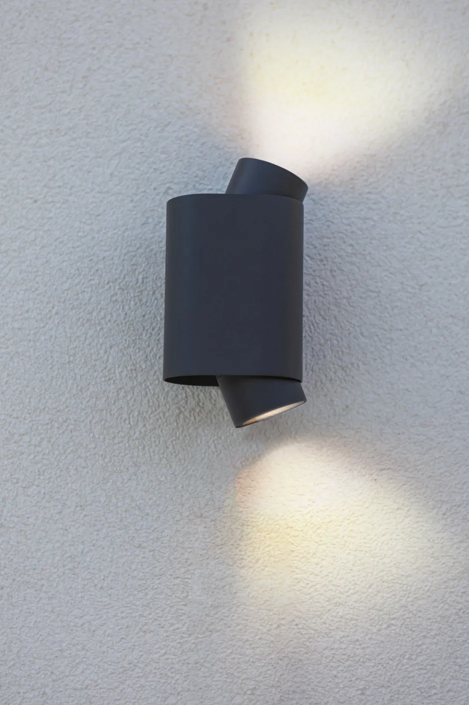 Metall Lampen|Moderne Außenleuchten*Eco-Light Wandspot Anthrazit Up Down H:20 cm IP44 GU10 flexibel
