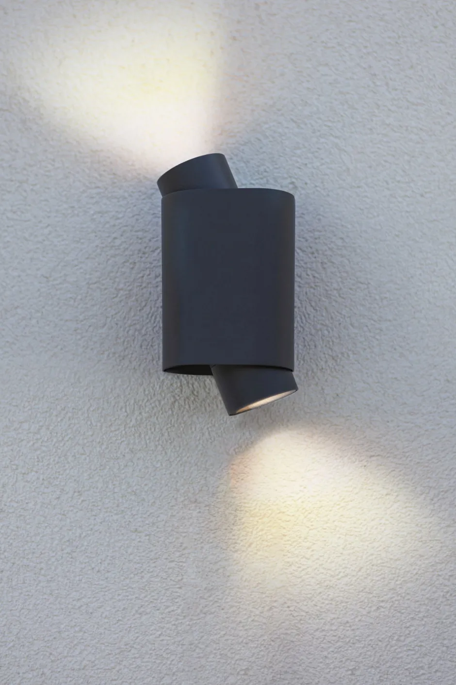 Metall Lampen|Moderne Außenleuchten*Eco-Light Wandspot Anthrazit Up Down H:20 cm IP44 GU10 flexibel