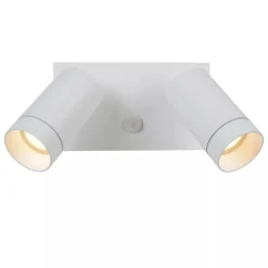 Außenleuchten Mit Bewegungsmelder|Metall Lampen* Wandspot Bewegungsmelder flexibel Weiß GU10 B:18 cm